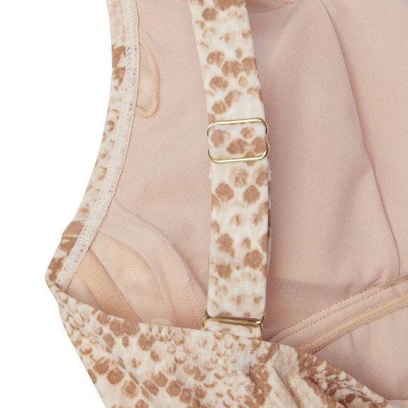 Womens Post Mastectomy Square Neck One Piece Swimsuit Kona Sol Snake Print Large - Picture 4 of 8